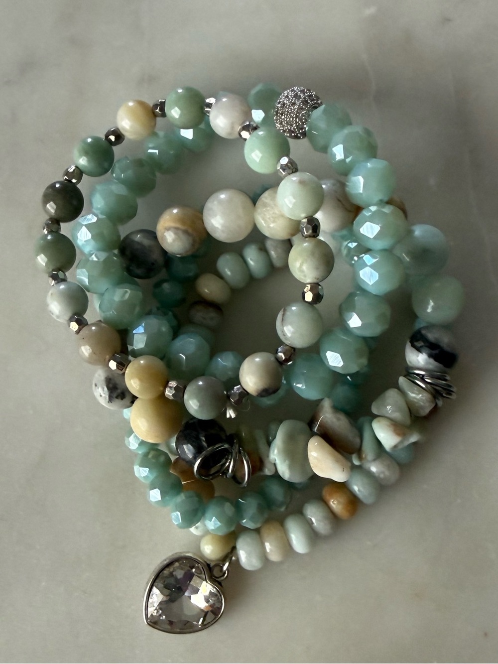 Natural Stone Beaded Bracelet Stack New